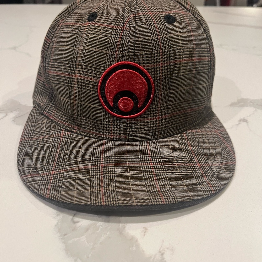 OSIRIS Plaid Diamond Pattern Fitted Hat Size 7 1/4 Skater Punk 90’s Retro